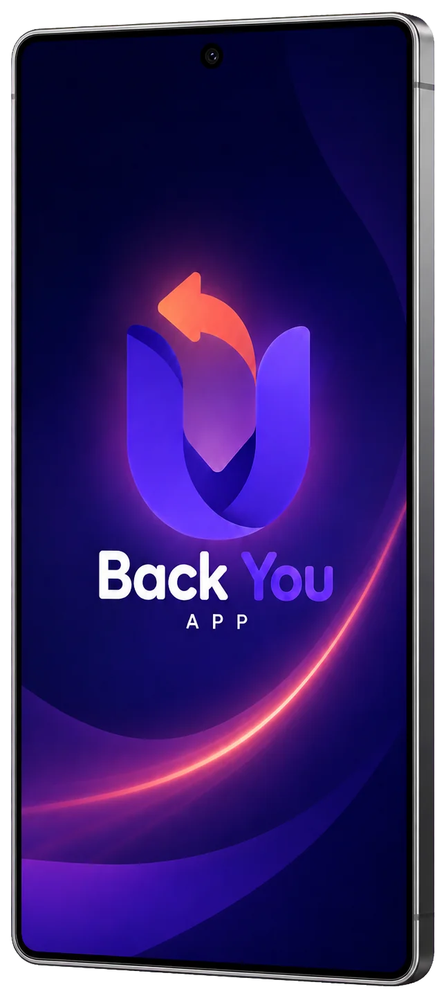 BackU aberto em um celular Android